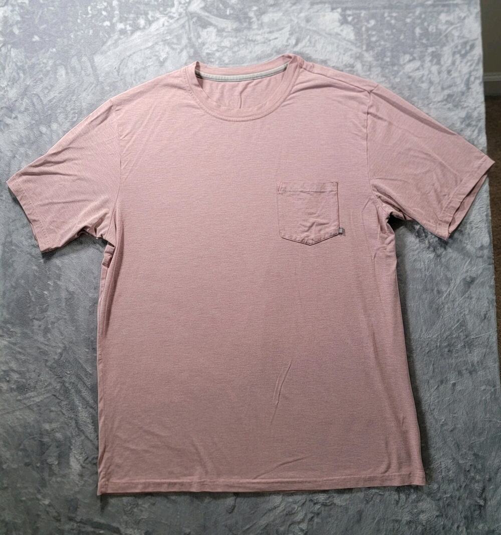 Free Fly Mens XL Bamboo Short Sleeve T Shirt Pink